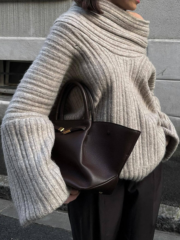 Berg-Feldt | Rippstrickpullover Weiche Wolle Elegant und Warm