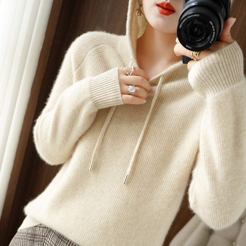 Berg-Feldt | Strickpullover mit Kapuze Weicher Strick Lässige Passform