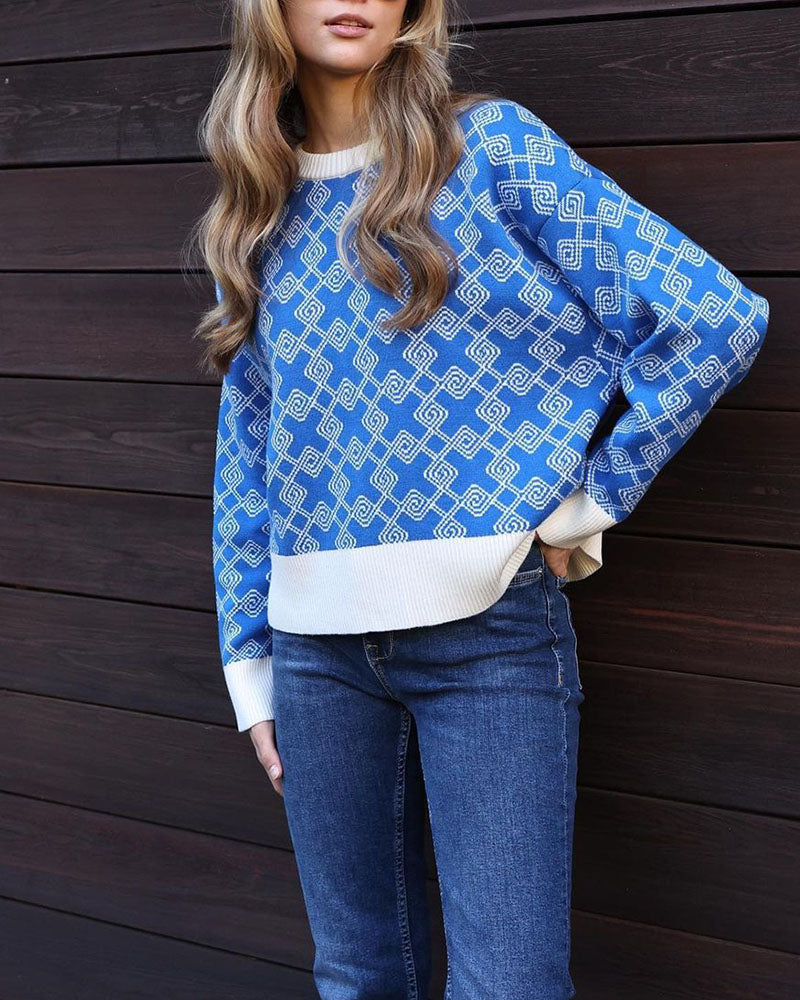 Berg-Feldt | Muster Strickpullover Weich und Trendy Statement-look