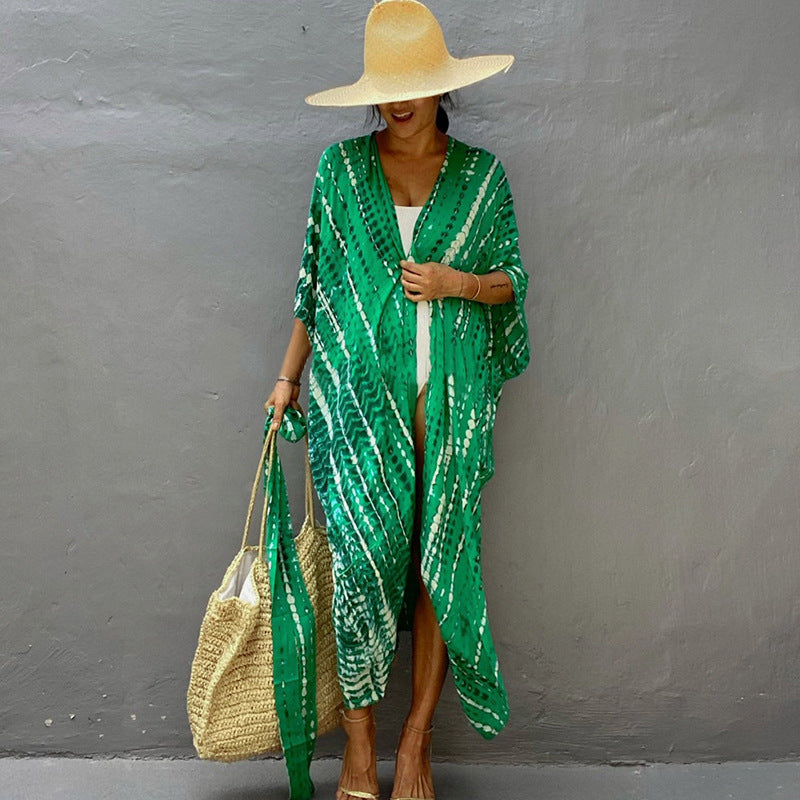 Berg-Feldt | Glamouröse Sonnenschutz Resort Strandkleid Cover Up