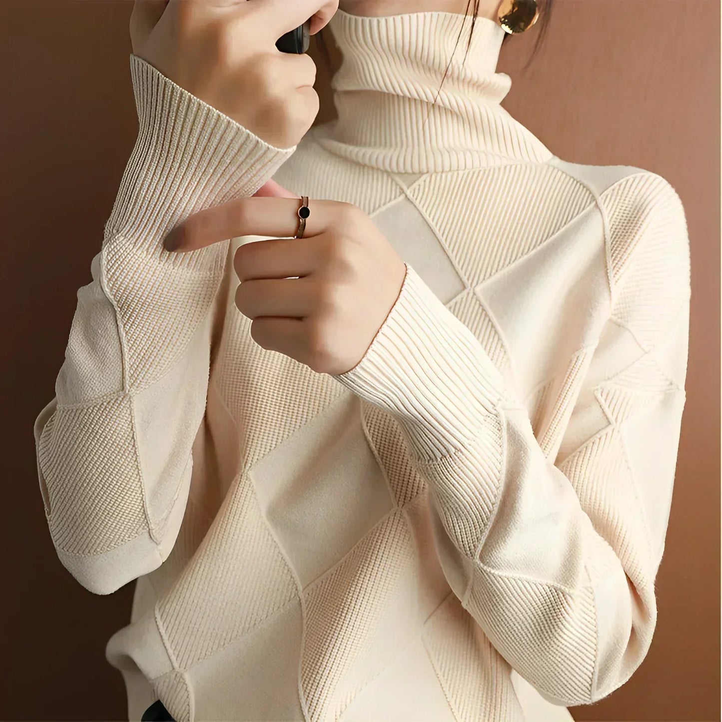 Berg-Feldt | Lässiger Warmer Strickturtleneck Pullover