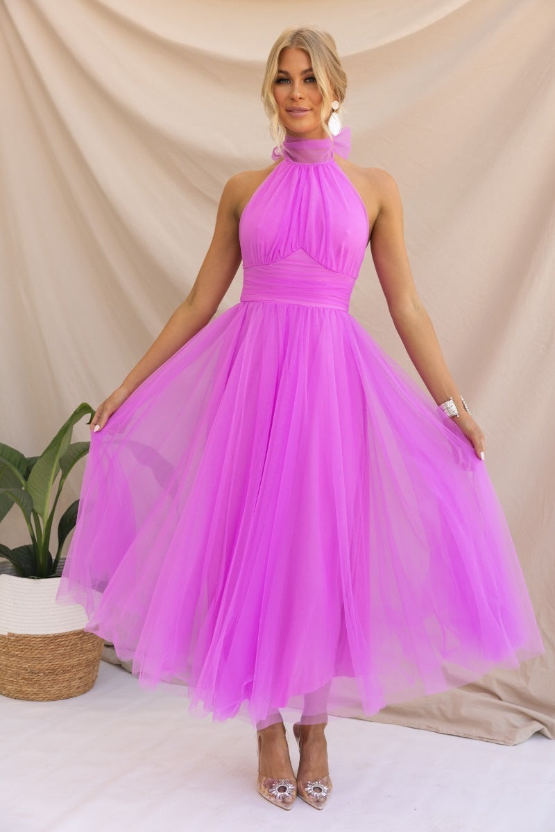 Robe femme Fudus à col roulé en maille, tombante