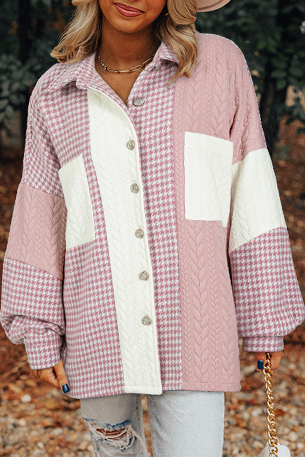 Berg-Feldt | Patchwork Hemdjacke Baumwollmischung Modern und Stilvoll