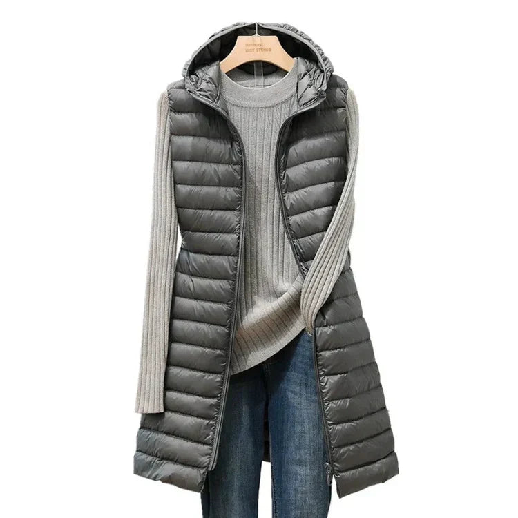 Berg-Feldt | Gilet en duvet et coton pour femme avec capuche