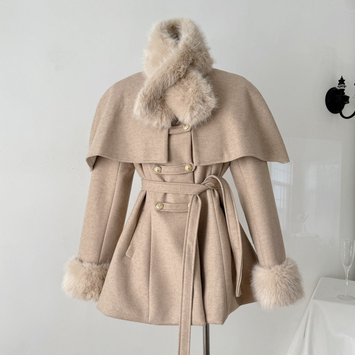 Berg-Feldt | Lang mit Abnehmbarem Kragen für Frauen Ideal für Den Winter