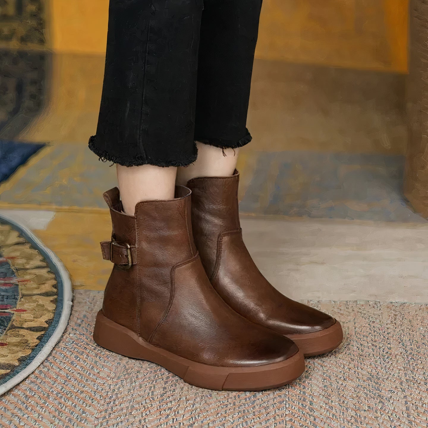 Bottines d'hiver pour femme - Modèle élégant Daniela