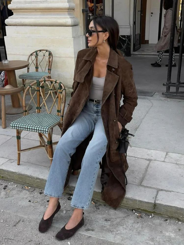 Berg-Feldt | Manteau en daim pour femme Emilie