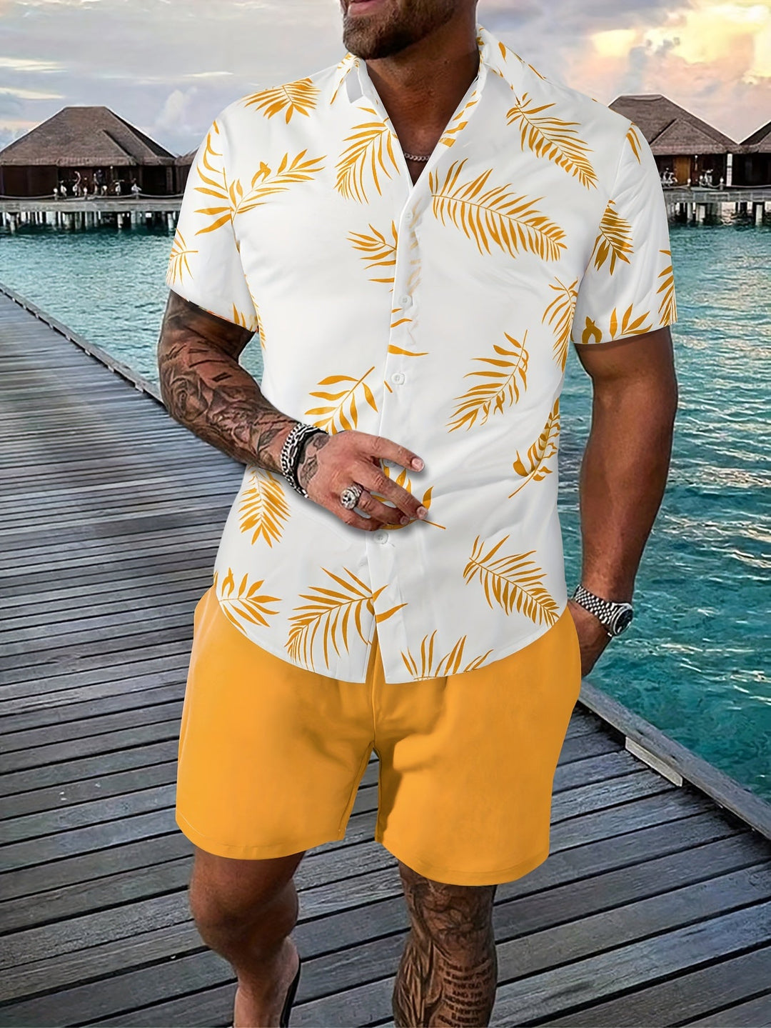 Ensemble d'été pour homme : Chemise classique et short - Fabianus