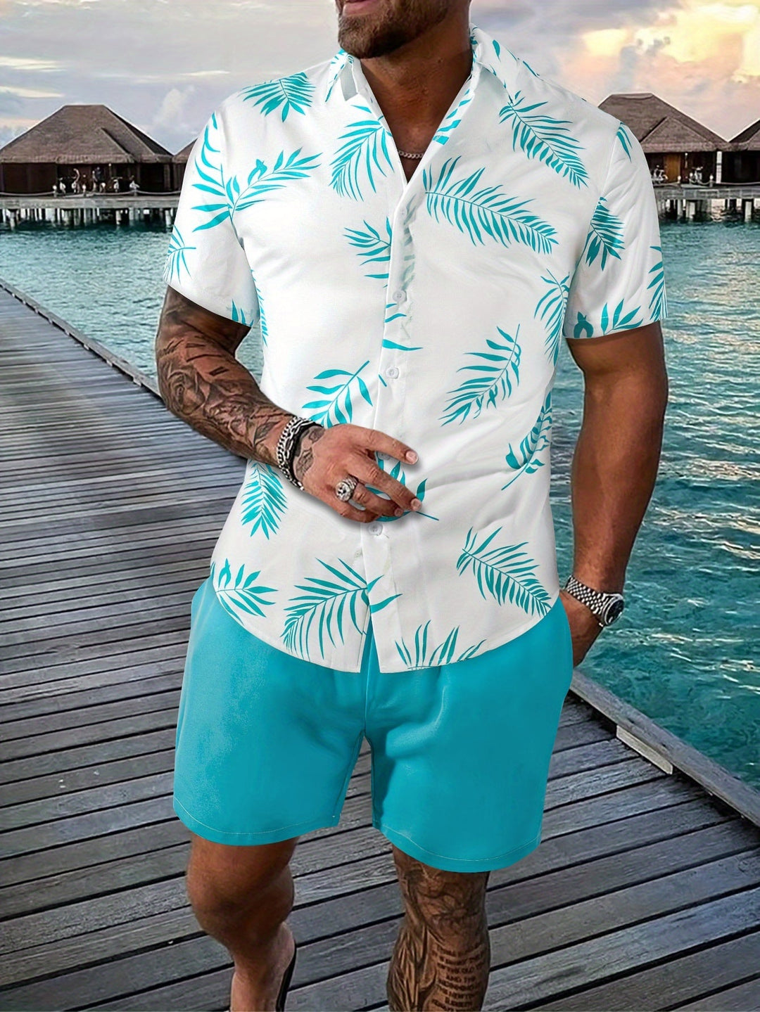 Ensemble d'été pour homme : Chemise classique et short - Fabianus
