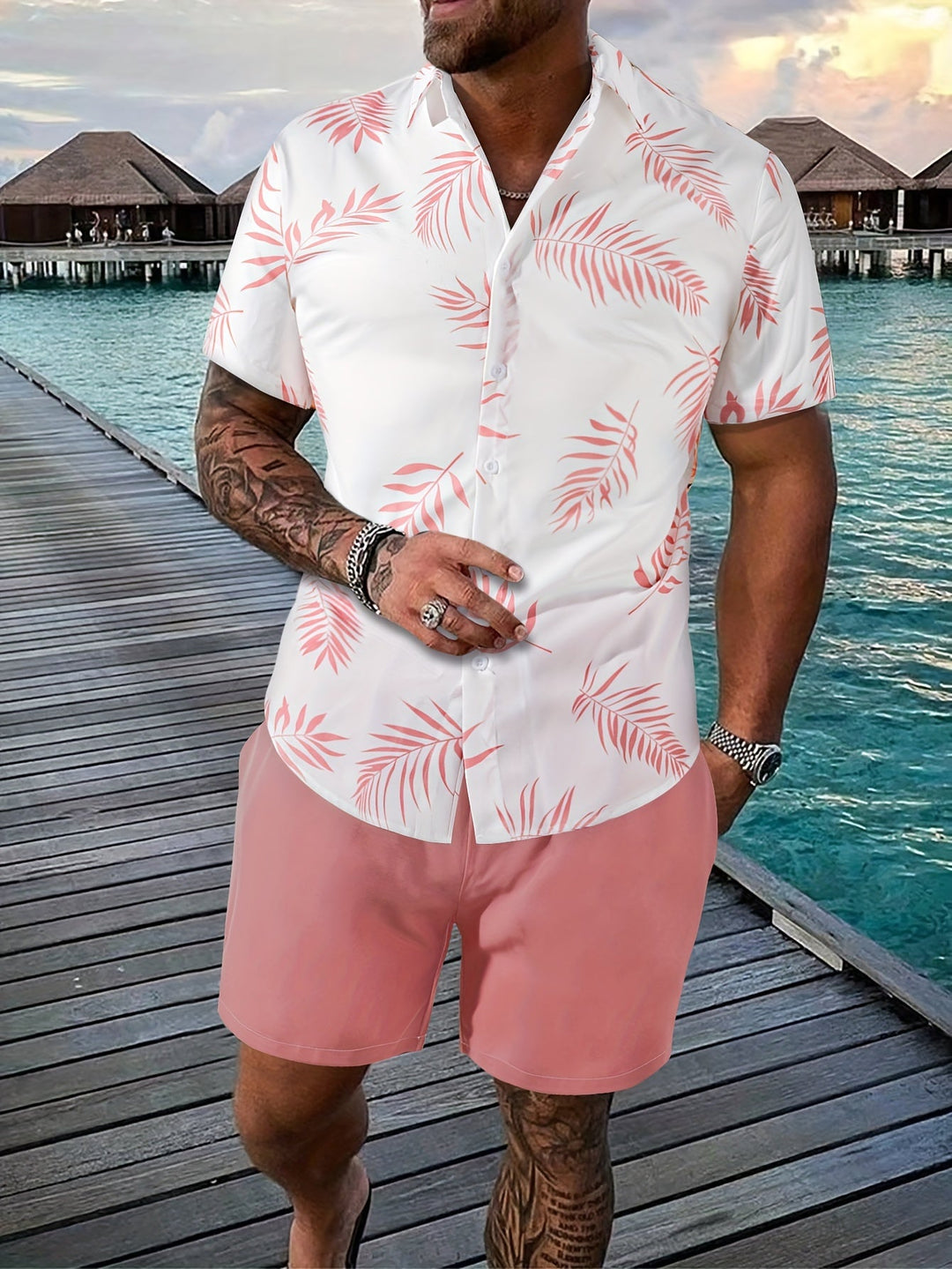 Ensemble d'été pour homme : Chemise classique et short - Fabianus