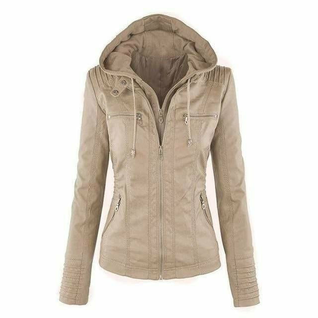 Berg-Feldt | Kapuzenjacke Aus Leder mit Kapuze