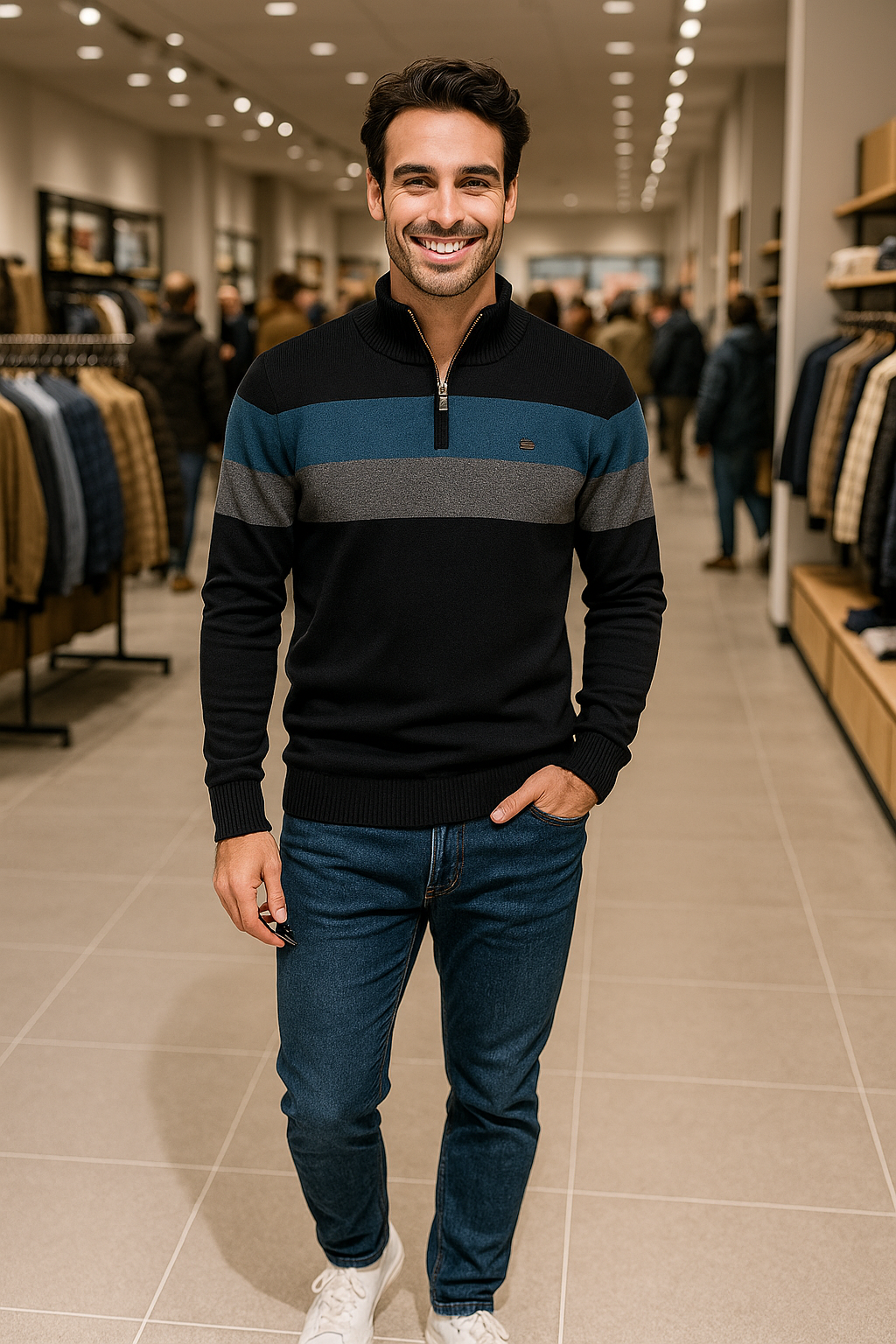Berg-Feldt | Pull en tricot chaud zippé pour l'hiver
