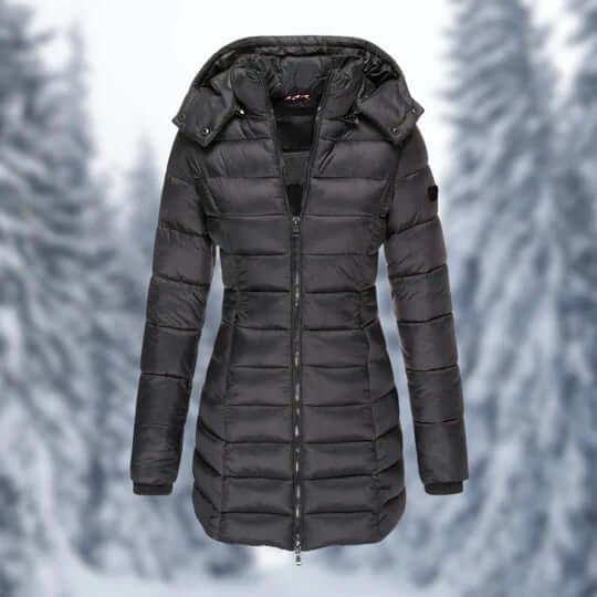 Berg-Feldt | Manteau d'hiver mi-long pour femme avec capuche amovible