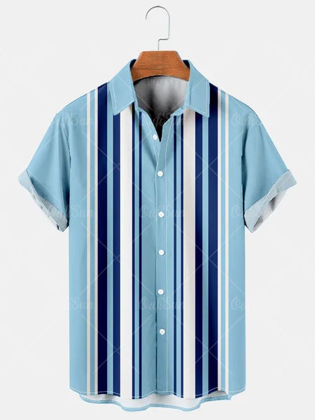 Fudus Chemise d'été 3D à imprimé floral