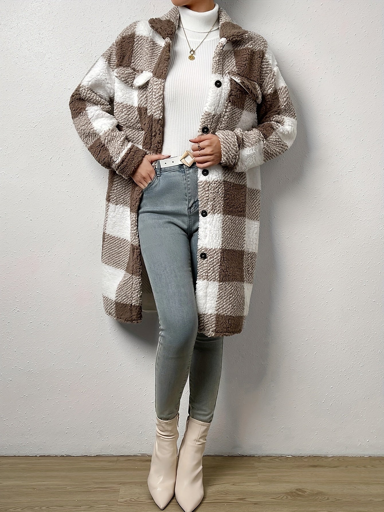 Berg-Feldt | Sherpa-Jacke - elegante Damen-Außenjacke für Stil und Wärme