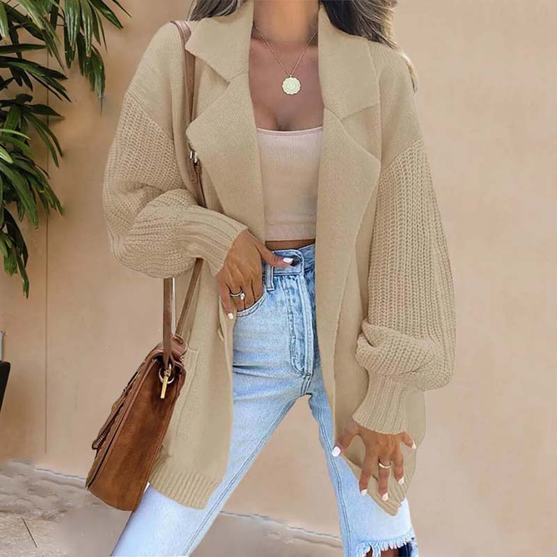 Berg-Feldt | Einfarbige Zeitlose Strickjacke für Damen