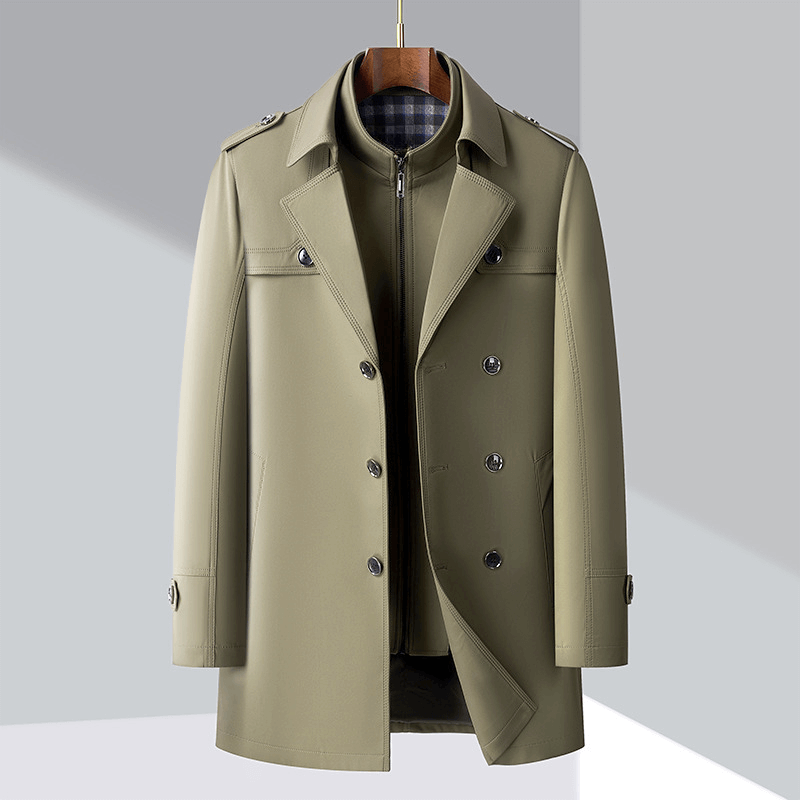 Berg-Feldt | Herren Doppelreiher Trenchcoat