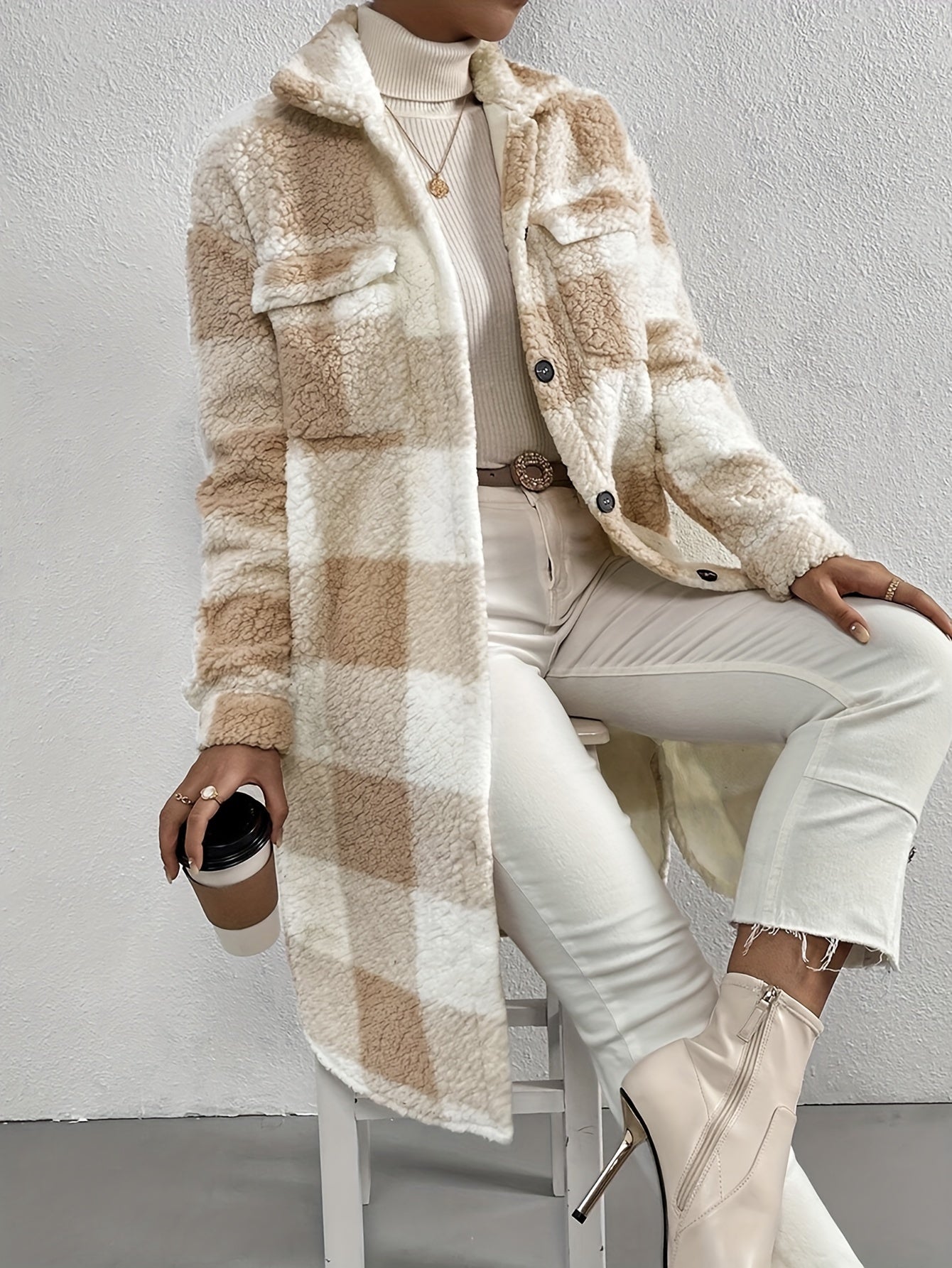 Berg-Feldt | Sherpa-Jacke - elegante Damen-Außenjacke für Stil und Wärme