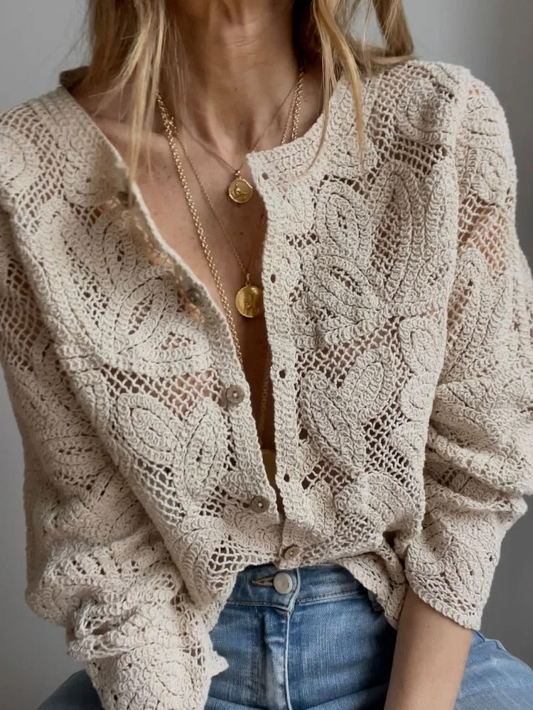 Berg-Feldt | Handgehäkelte Strickjacke