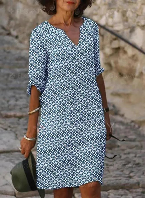 Robe bohème intemporelle à motifs