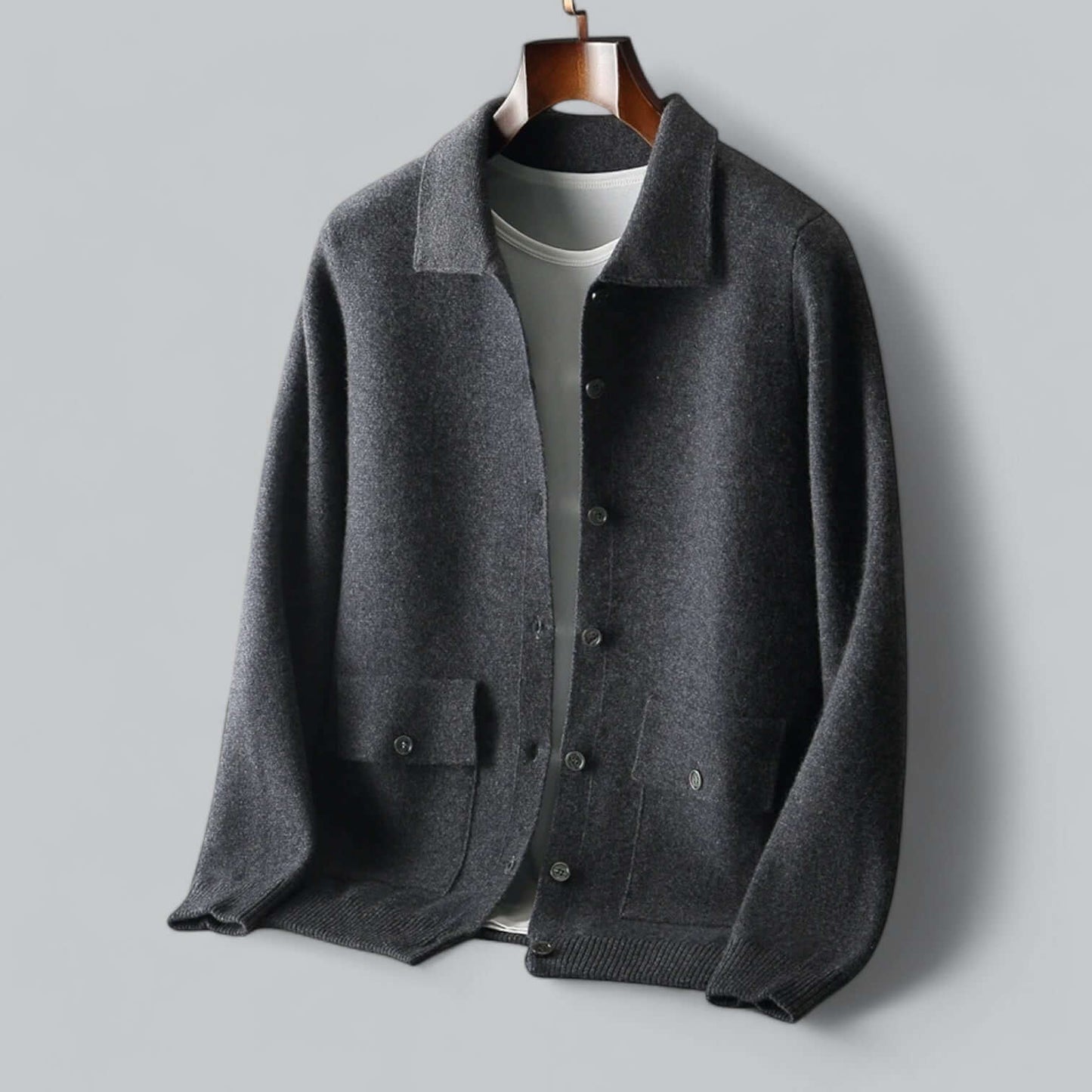 Berg-Feldt | Herren Kaschmir-Mischung Cardigan Jacke
