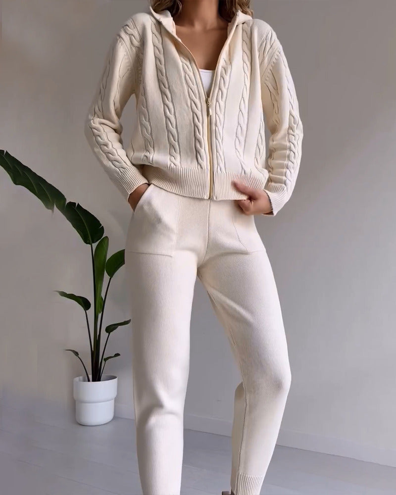 Berg-Feldt | Lässiger Twist-Jacquard-Zweiteiler