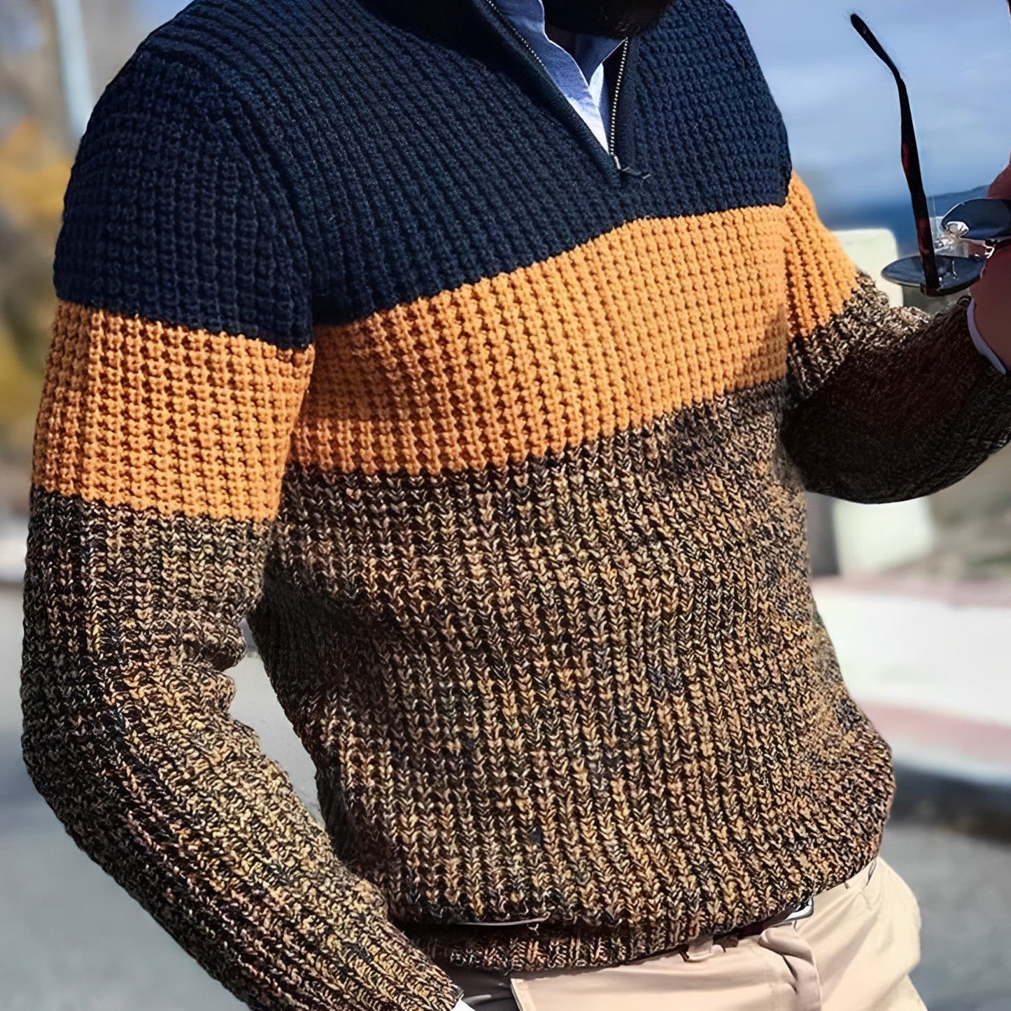 Pull-over Tommy avec blocs de couleur pour homme