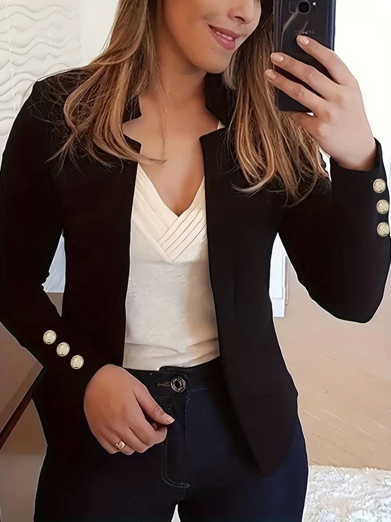 Avelena: blazer décontracté à manches longues et à boutons