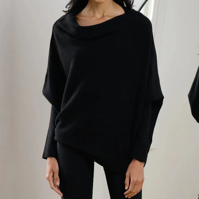 Berg-Feldt | Sweatshirt - Asymmetrisch Drapierter Off-Shoulder Pullover