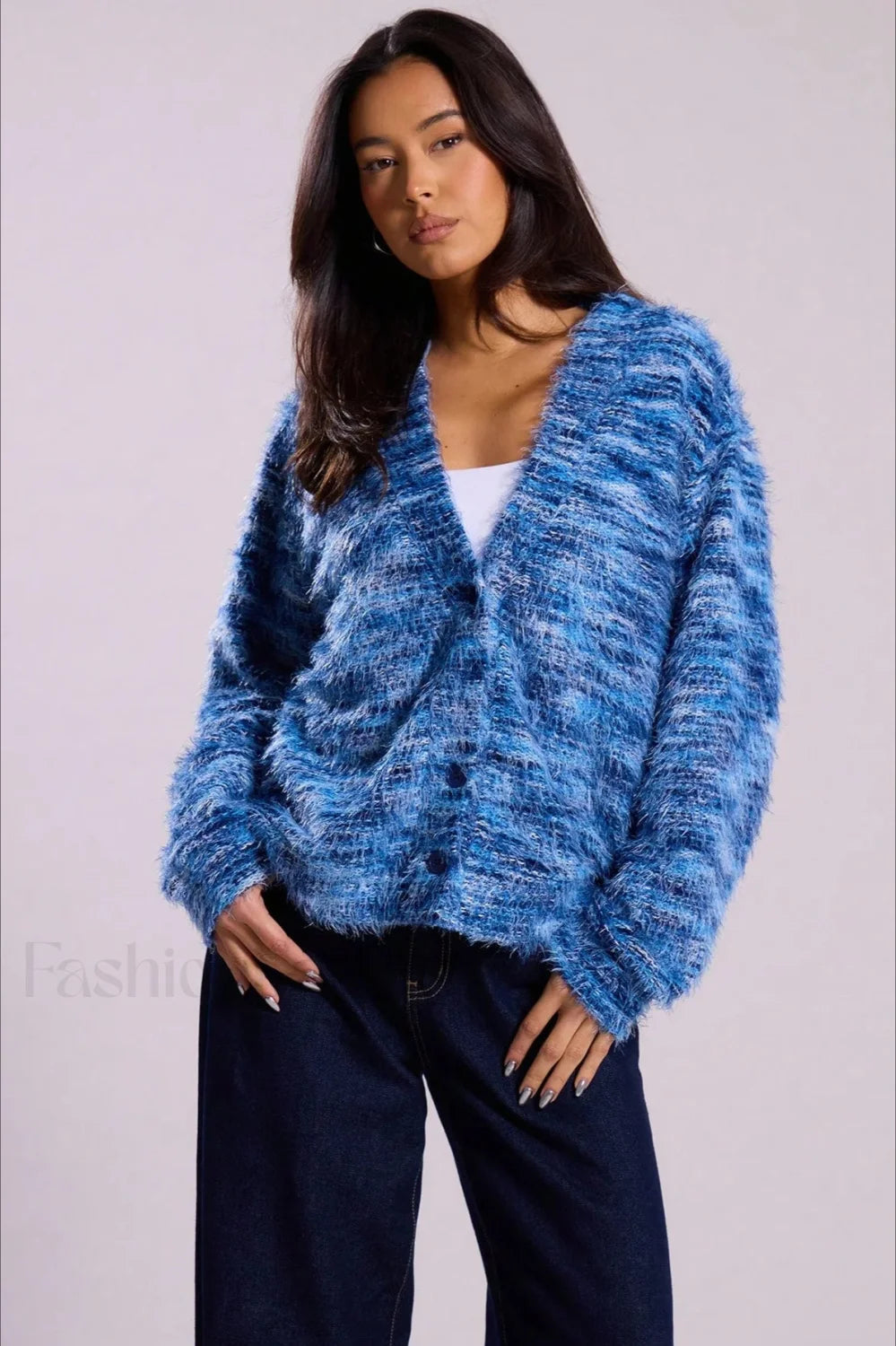 Berg-Feldt | Cardigan vintage rayé à col en V