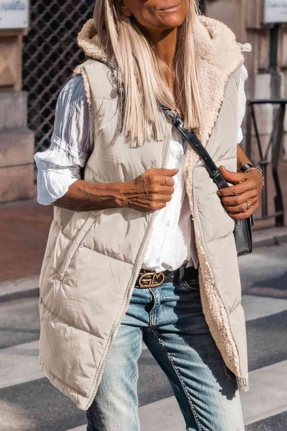 Berg-Feldt | Gilet à capuche long zippé