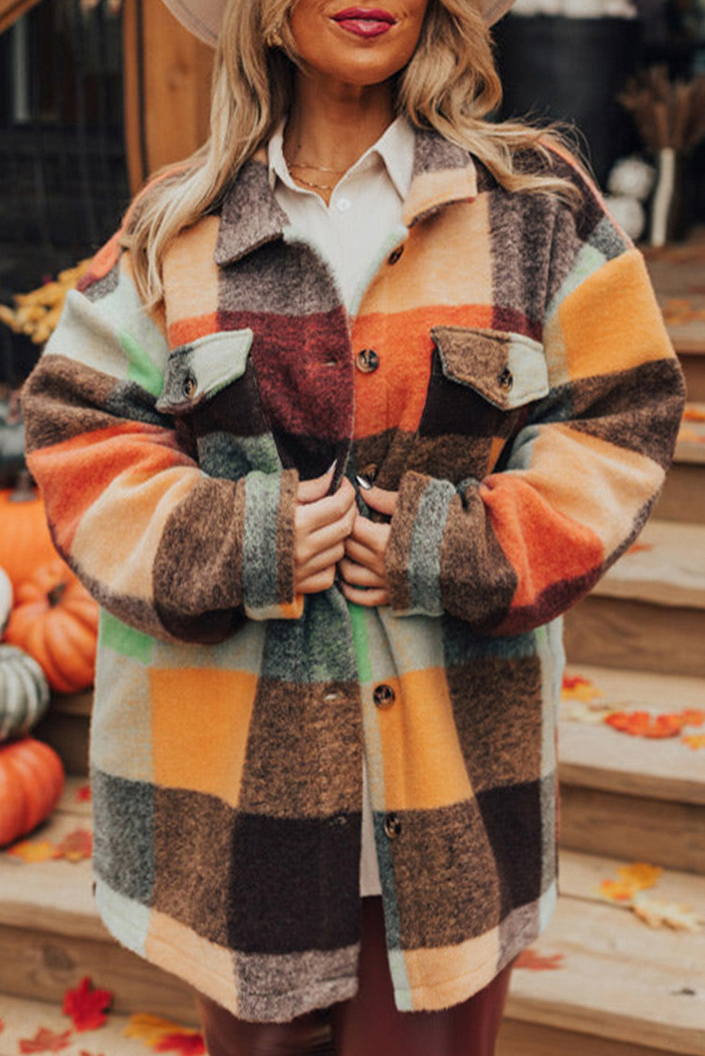 Berg-Feldt | Karierte Wolljacke Polyester-mischung Bunt und Warm