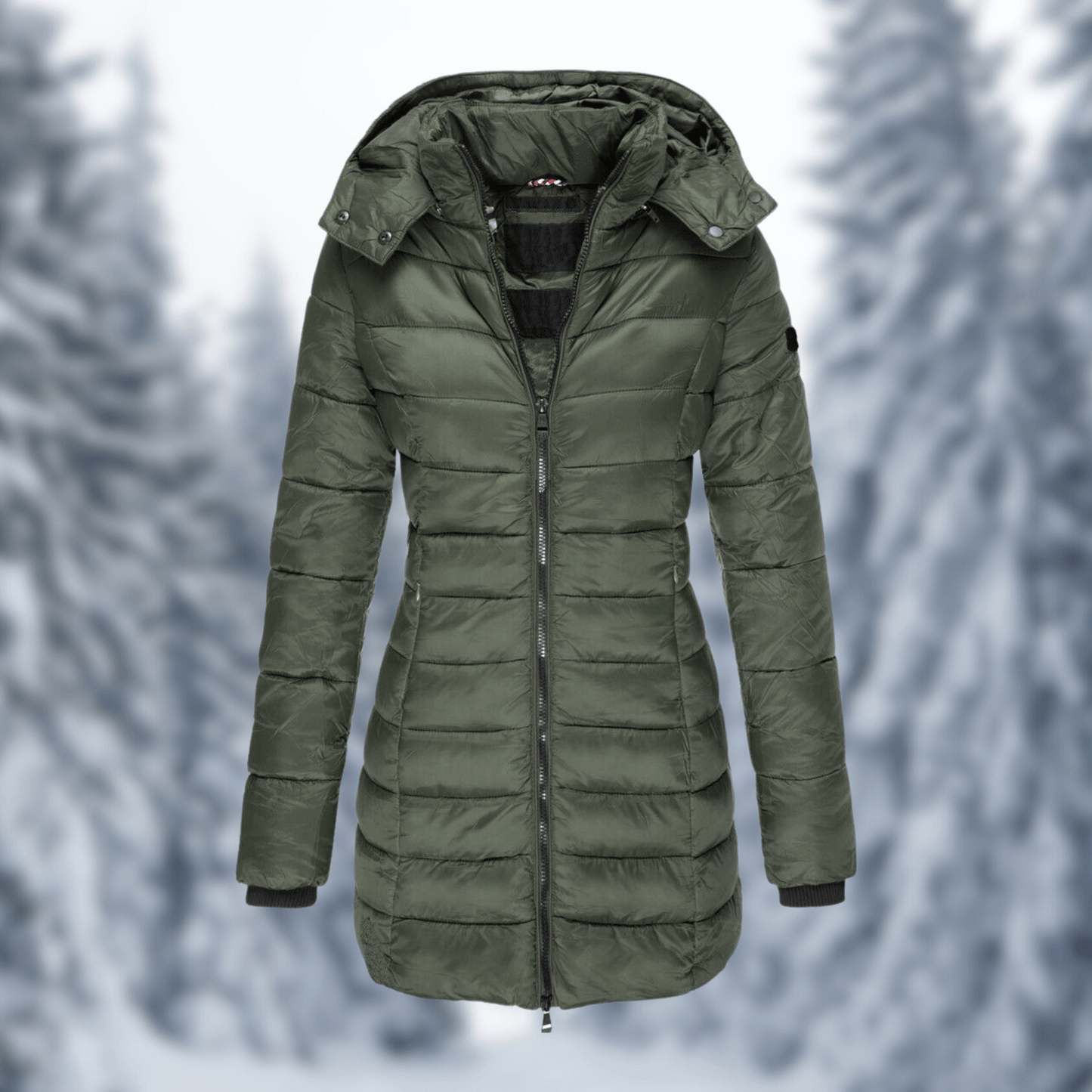 Berg-Feldt | Manteau d'hiver mi-long pour femme avec capuche amovible