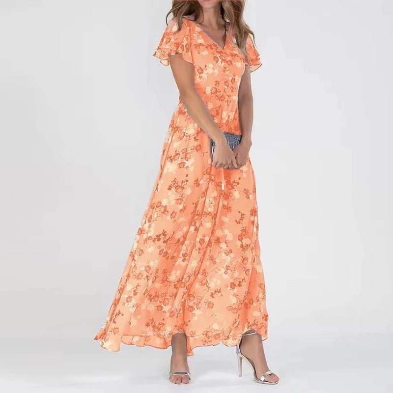 FADIME - Robe à manches volantées