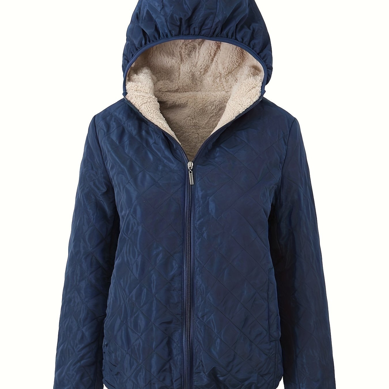 Berg-Feldt | Steppjacke mit Kapuze und Reißverschluss