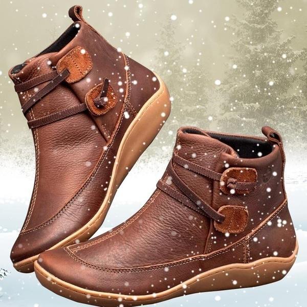 Berg-Feldt | und Warme Damenstiefel Aus Leder