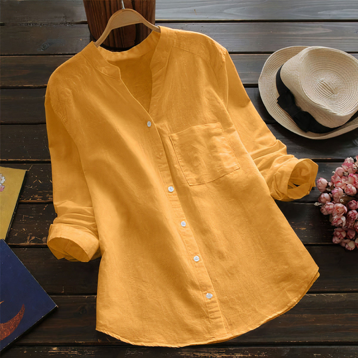 Chemise légère Cilla en coton et lin