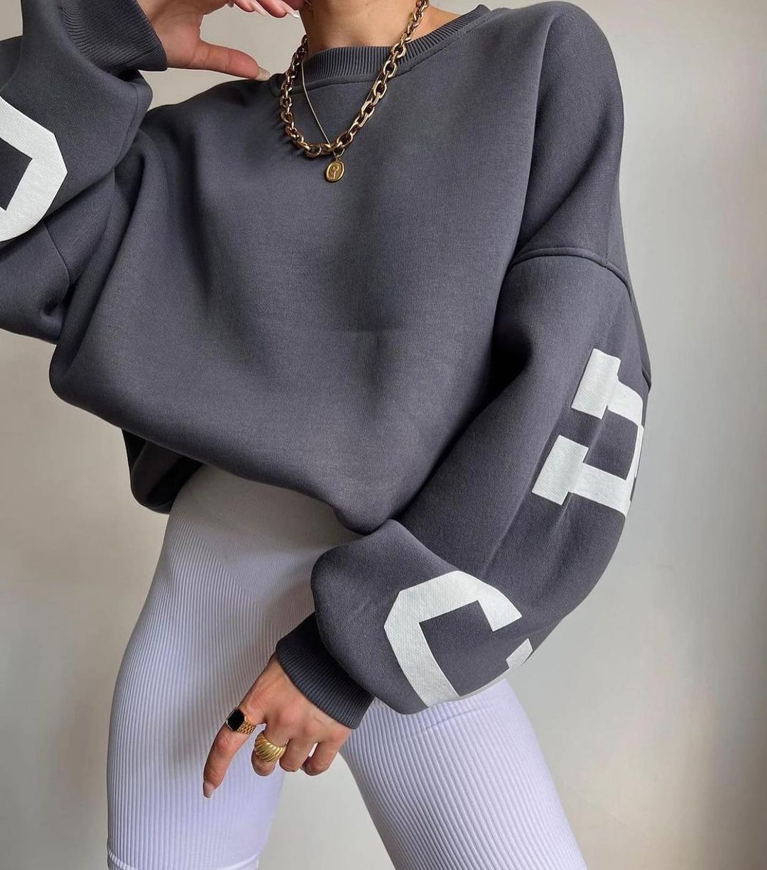 Fudus: Sweat à capuche oversize à manches longues