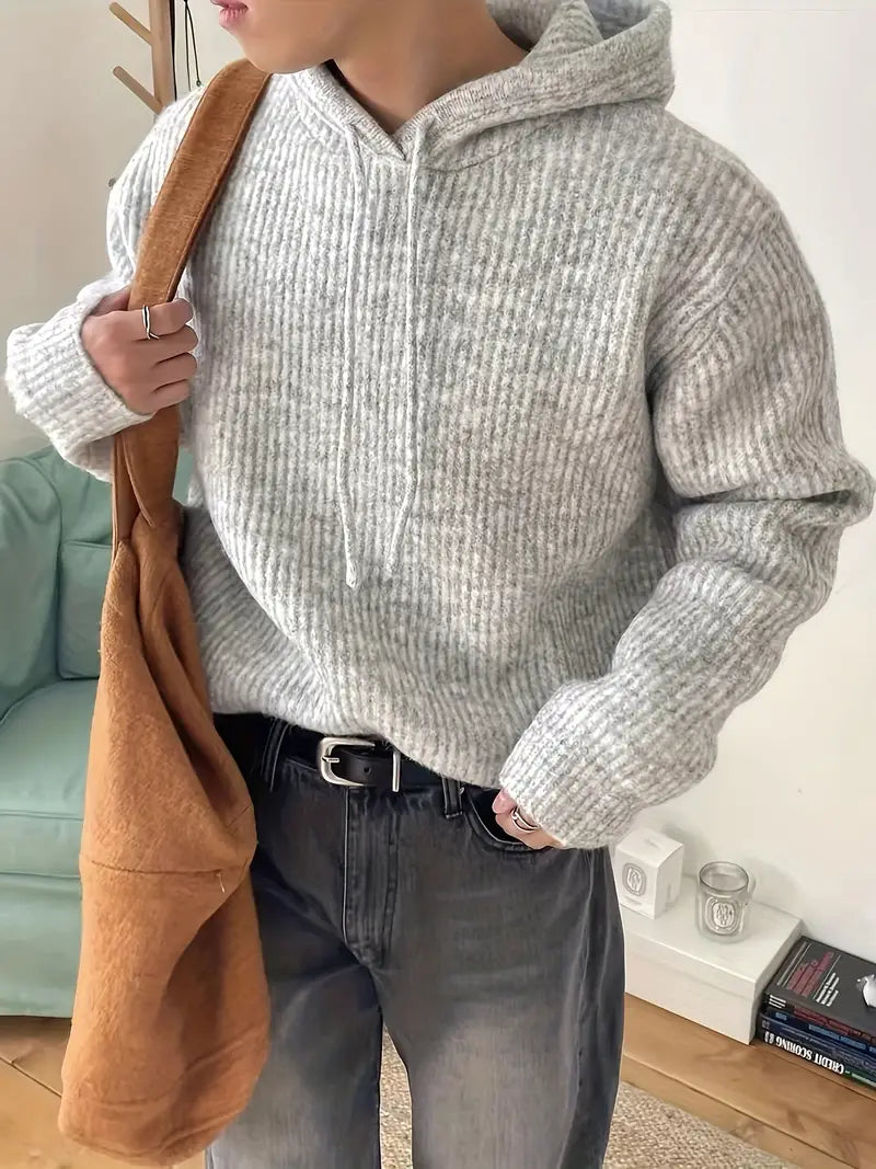 Berg-Feldt | Stylischer Gestrickter Kapuzenpullover für Männer