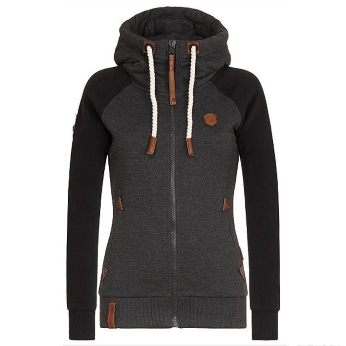 Berg-Feldt | Gilet Streetstyle à Capuche Zippé et Manches Longues pour Femme