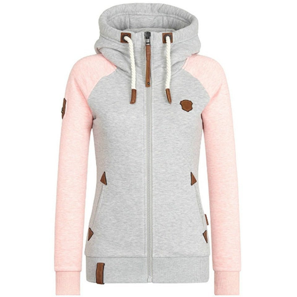 Berg-Feldt | Gilet Streetstyle à Capuche Zippé et Manches Longues pour Femme