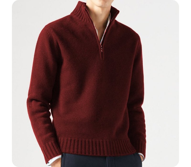 Pull-over homme en maille côtelée chaude