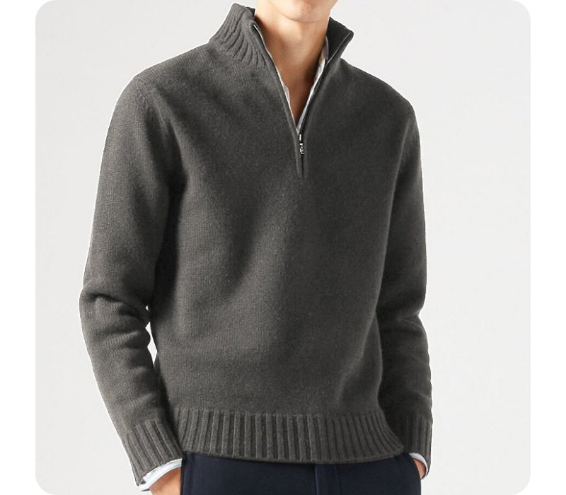 Pull-over homme en maille côtelée chaude