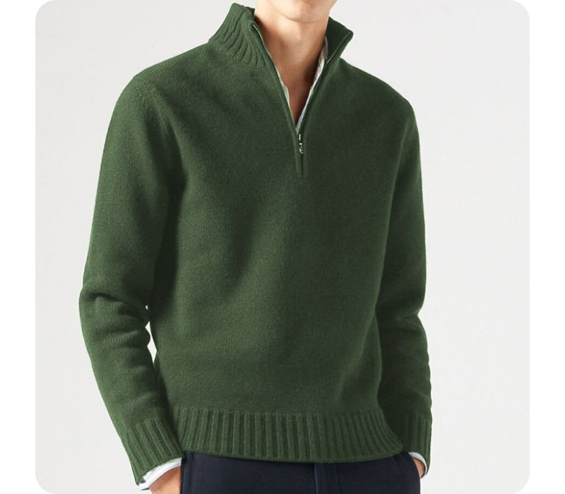 Pull-over homme en maille côtelée chaude