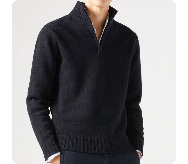 Pull-over homme en maille côtelée chaude