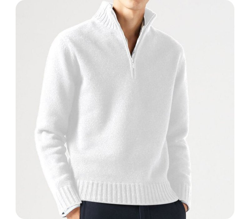 Pull-over homme en maille côtelée chaude