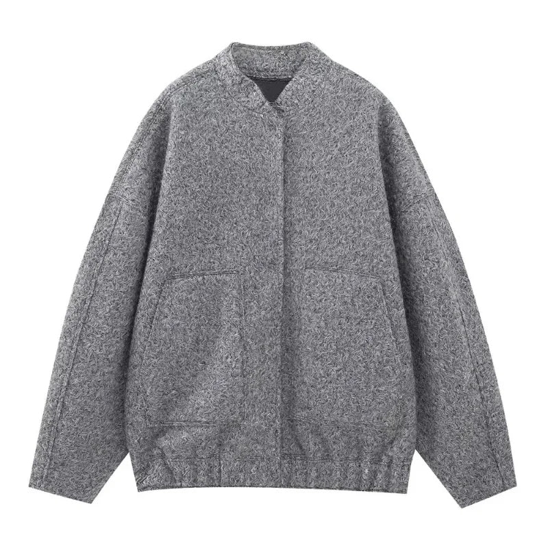 Berg-Feldt | Flauschige Übergroß Jacke mit Taschen