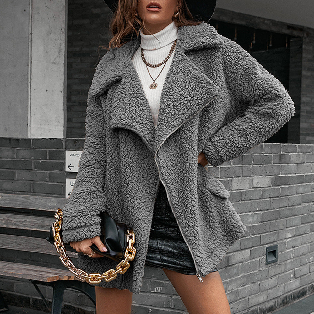 Berg-Feldt | Sherpa-Jacke mit Reverskragen für Frauen