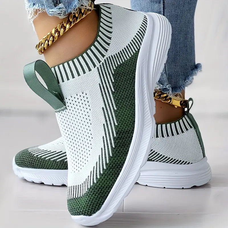 CLAIRE Baskets tricotés pour femmes : Chaussures décontractées élégantes