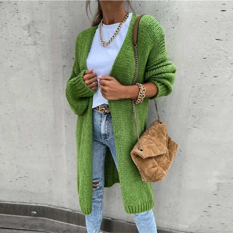 Berg-Feldt | Elegante Kaschmir Damenstrickjacke in Mittlerer Länge